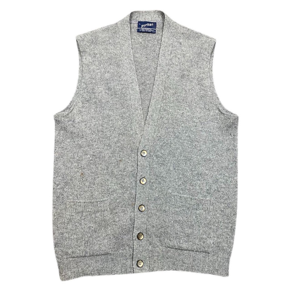 Vintage 80s/90s Puritan Sweater Vest Wool/Polyester Size L